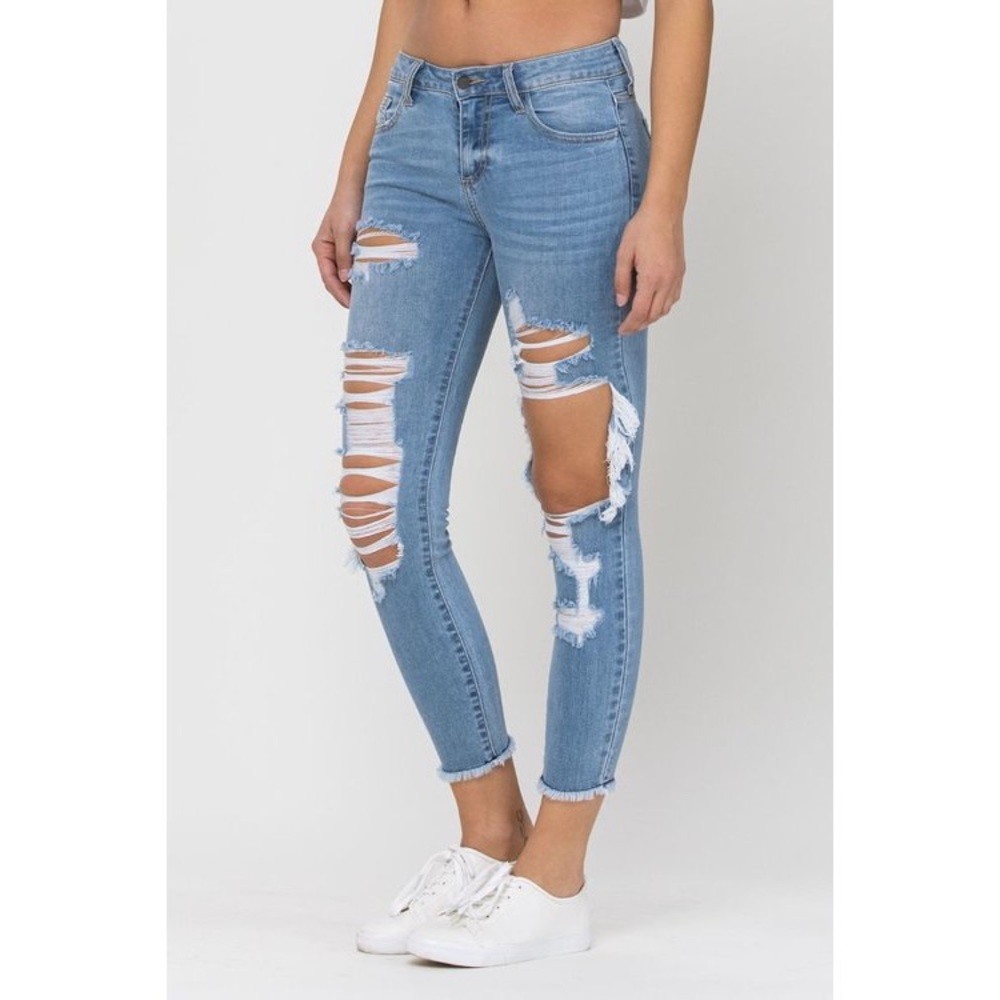 Cello- Pumpkin Patch Cropped Skinny Jeans